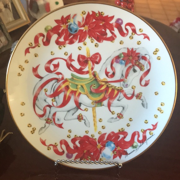 PORCELAIN PLATE “CHRISTMAS STEED” LTD EDITION, ARTIST SIGNED - Picture 5 of 5